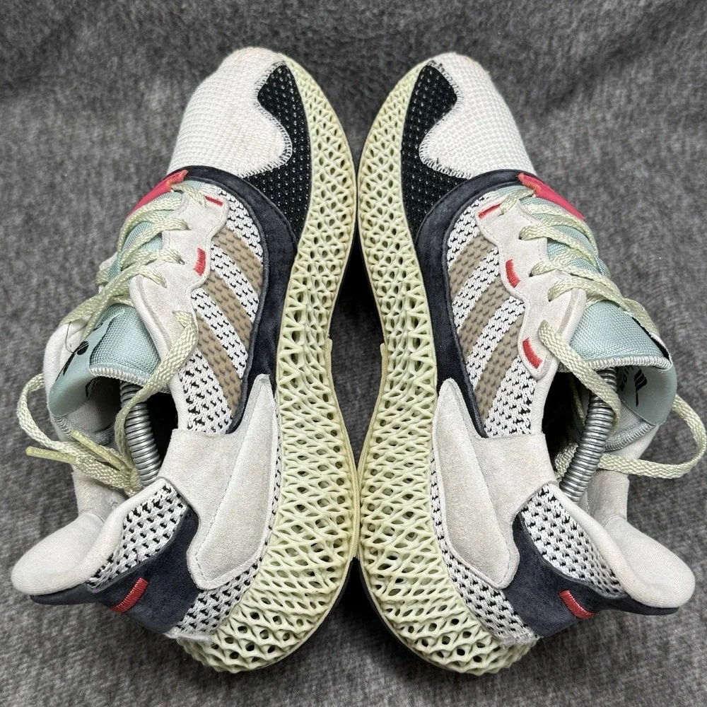 ADIDAS ZX 4000 4D MEN'S SIZE 10 GREY ONE MINT PINK PRIMEKNIT RUNNING SHOES 2019